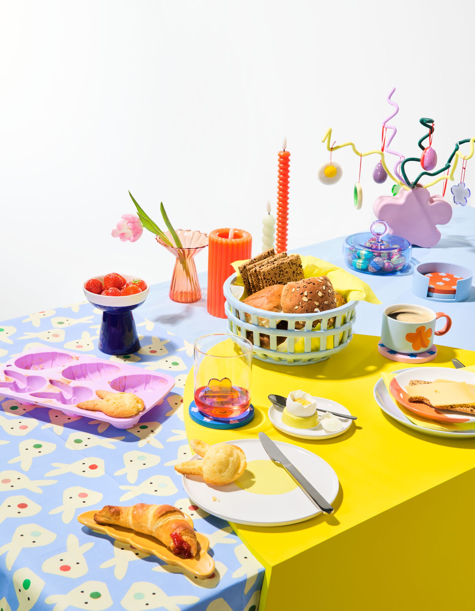 Tischdecke 140x240 cm blau - 5330015 - HEMA